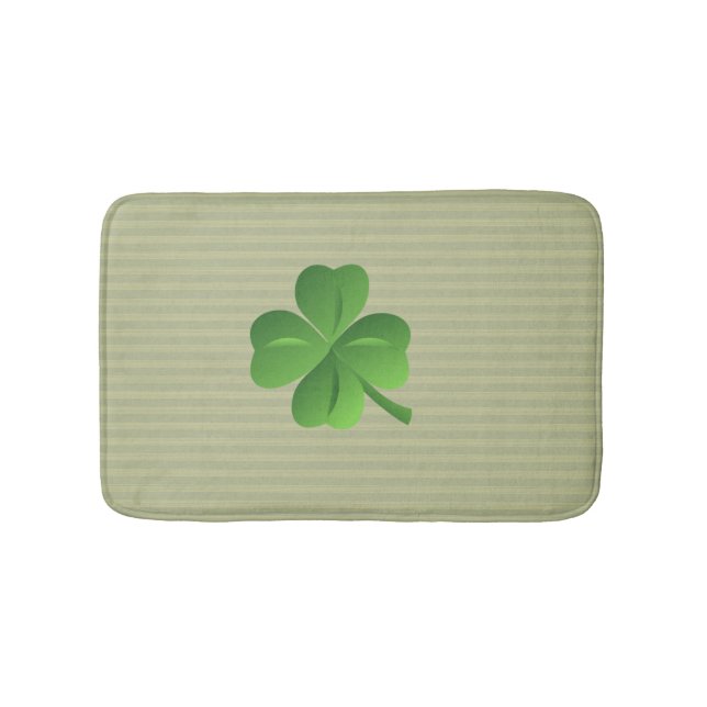 Tapis De Bain Classique tendance irlandais Lucky Shamrock (Devant)