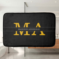 Classy Elegant Black Gold Monogramme Nom Texte