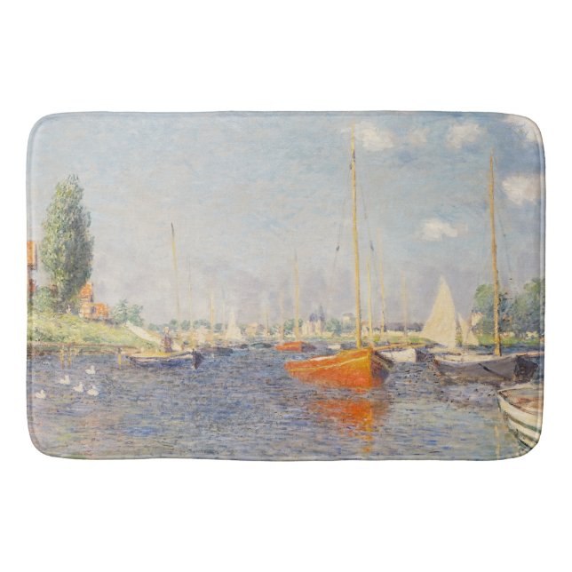 Tapis De Bain Claude Monet. Bateaux rouges, Argenteuil (Devant)