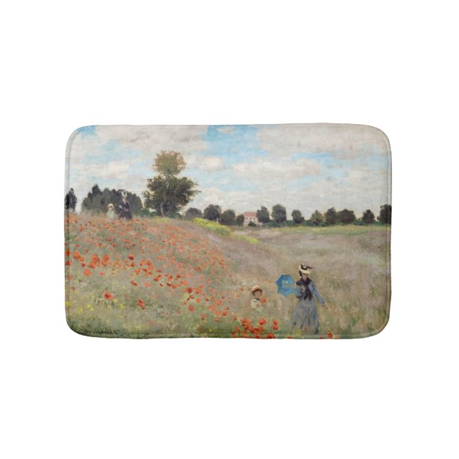 Tapis De Bain Claude Monet - Champ de coquelicots (Devant)