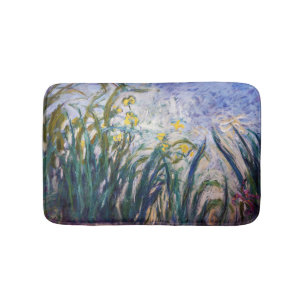 Tapis De Bain Claude Monet - Iris jaunes et violets