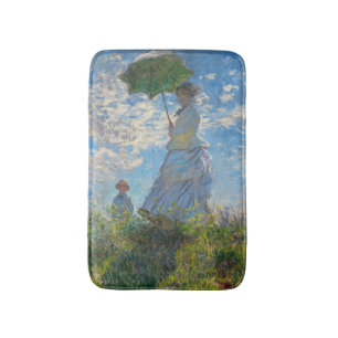 Tapis De Bain Claude Monet - La Promenade, Femme avec un Parasol