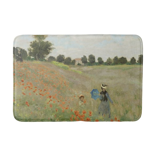 Tapis De Bain Claude Monet Le Champ de coquelicots près d'Argent (Devant)