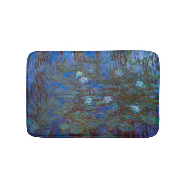Tapis De Bain Claude Monet - Lys d'Eau Bleue (Devant)