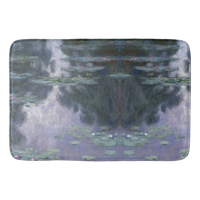 Tapis De Bain Claude Monet - Nymphéas - Water Lilies - roses de (Devant)
