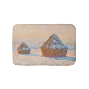 Tapis De Bain Claude Monet - Piles à roues, Effet neige, Matin
