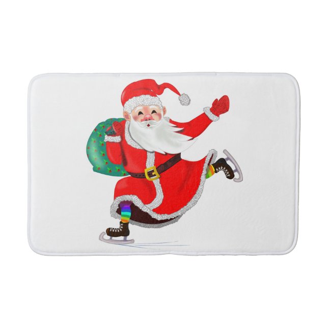 Tapis De Bain Claus de Noël Mat de bain cadeau - personnalisable (Devant)