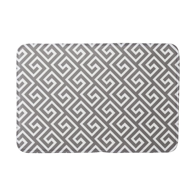 Tapis De Bain Clé grecque classique Carré Motif Swirl (Devant)