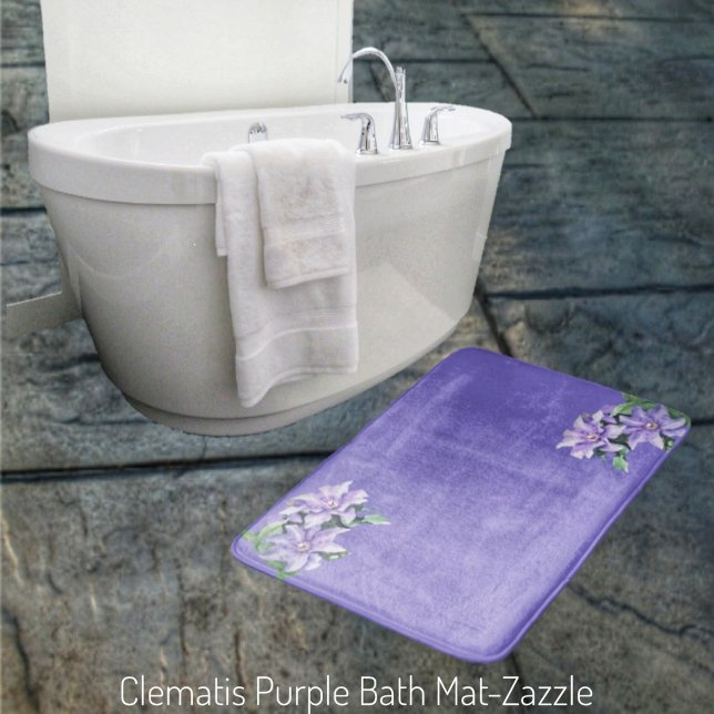 Tapis De Bain Clematis Mat Bain Violet (Créateur téléchargé)