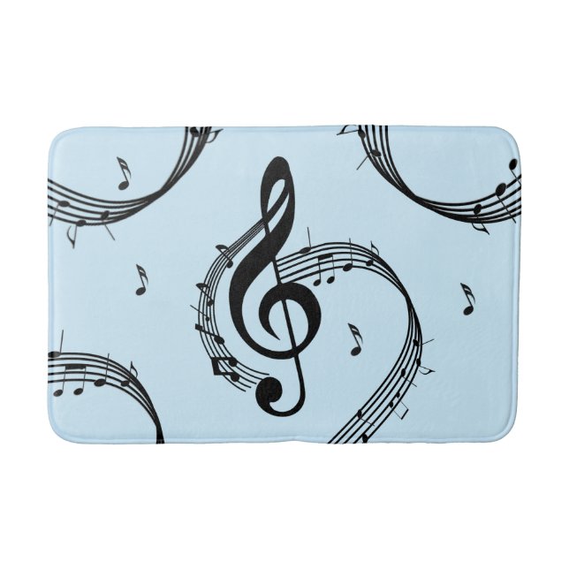 Tapis De Bain Climacic G Clef Music Blue (Devant)