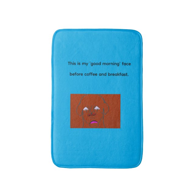 Tapis De Bain Clown-Faced Dog Cartoon Sketch (Devant (Vertical))