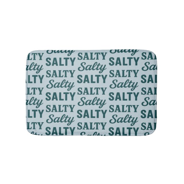 Tapis De Bain Coastal Blue Salty Life | Graphic Nautical Beach (Devant)