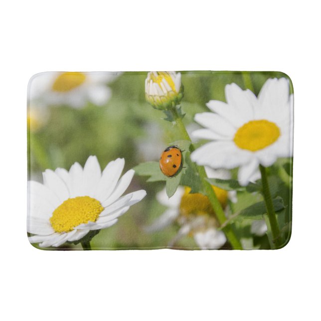 Tapis De Bain Coccinelle dans un jardin de marguerite (Devant)