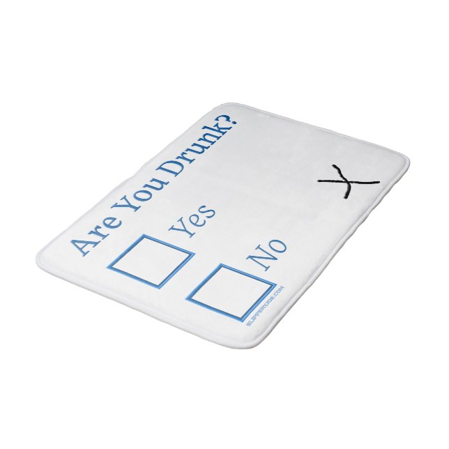Tapis De Bain Cochez les cases SlipperyJoe's Are You Drunk marte (Angle)
