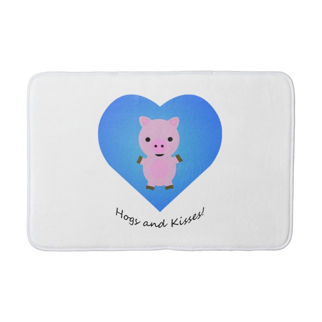 Tapis De Bain Cochons et baisers (Devant)