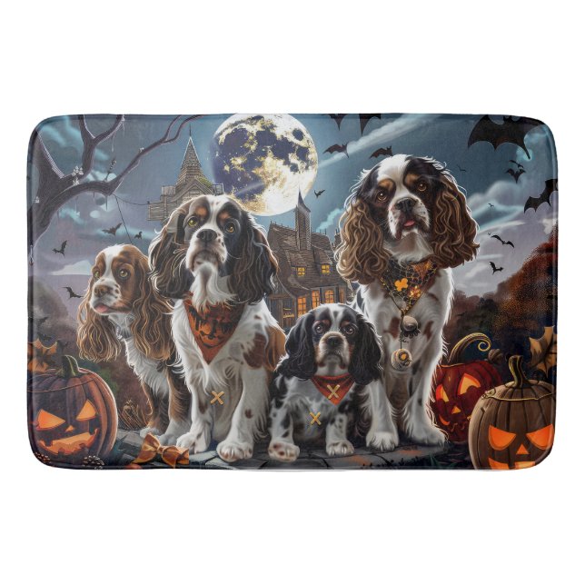 Tapis De Bain Cocker Spaniel Halloween Éffrayant (Devant)