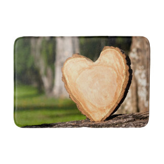 Tapis De Bain coeur en bois