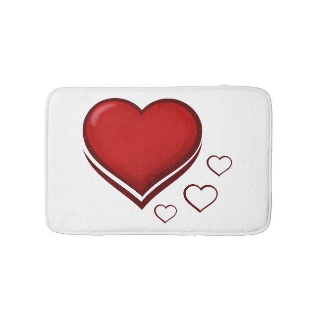 Tapis De Bain Coeur rouge (Devant)