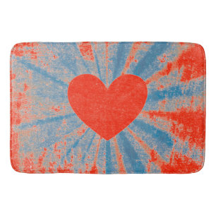 Tapis De Bain Coeur valentin de starburst rouge