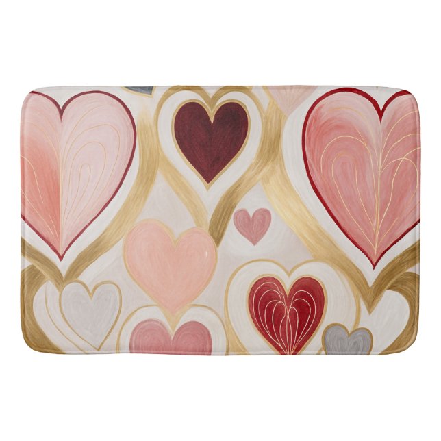 Tapis De Bain Coeurs d'amour (Devant)