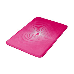 Tapis De Bain Coeurs d'amour rose Mat de bain