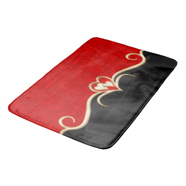 Tapis De Bain Coeurs d'or (Angle)