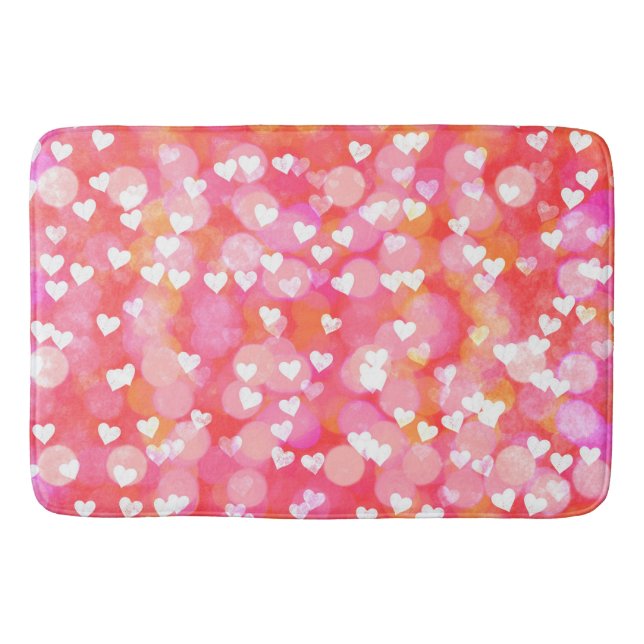 Tapis De Bain Coeurs et Bokeh (Devant)