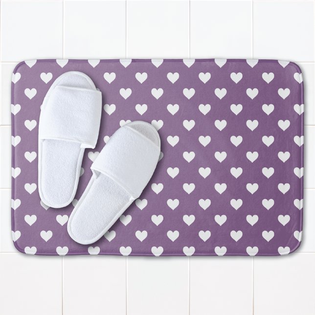Tapis De Bain Coeurs Lilac français (Créateur téléchargé)