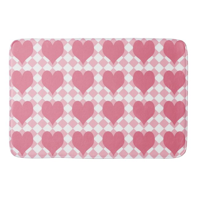 Tapis De Bain Cœurs roses (Devant)