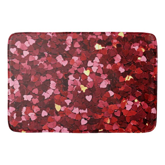 Tapis De Bain Coeurs rouges (Devant)