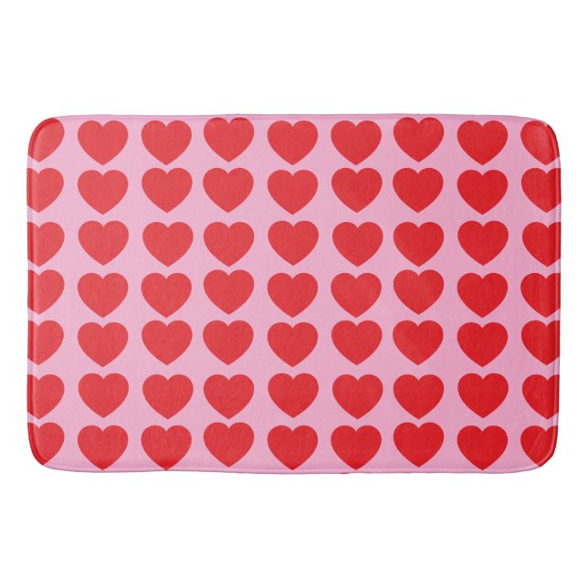 Tapis De Bain Cœurs rouges de la Saint-Valentin (Devant)