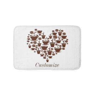 Tapis De Bain Coffee Lover Heart Thunder_Cove