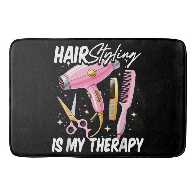 Tapis De Bain Coiffeur Est Ma Thérapie (Devant)