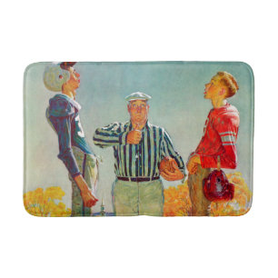 Tapis De Bain Coin Toss par Norman Rockwell