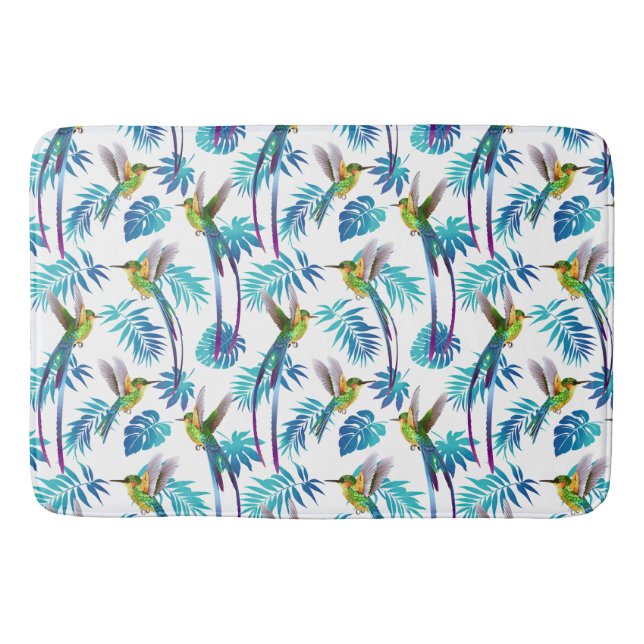 Tapis De Bain Colibri à queue longue tropicale (Devant)