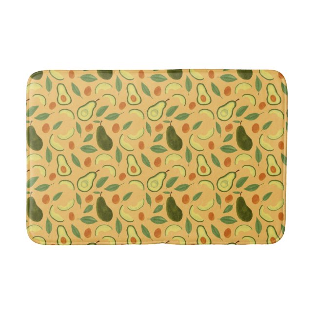 Tapis De Bain Collection de Motifs de paniers de fruits - Avocad (Devant)