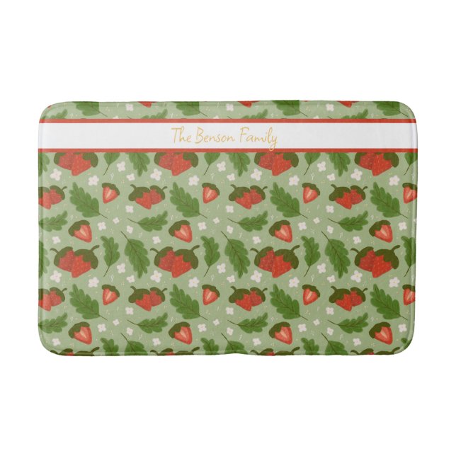Tapis De Bain Collection de Motifs de paniers de fruits - Fraise (Devant)