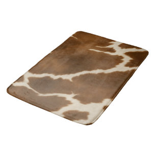 Tapis De Bain Collection en cuir moderne Elégante Vache Faux