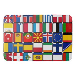 Tapis De Bain Collection internationale des drapeaux du monde