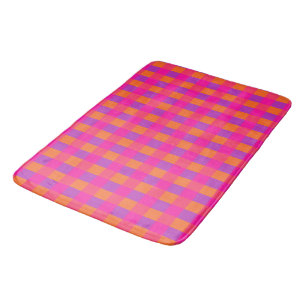 Tapis De Bain Collection islamique, Chèque rose orange violet