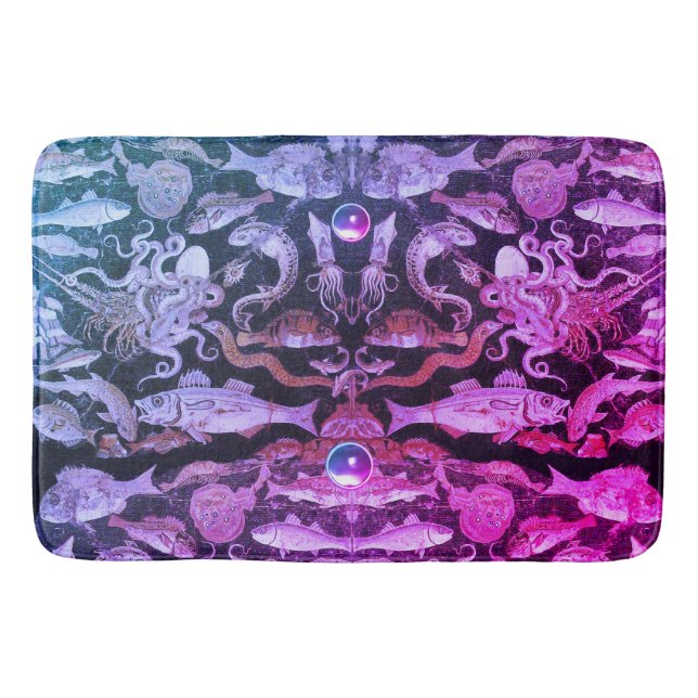 Tapis De Bain COLLECTION POMPEII Sea Life, bleu rose marine (Devant)