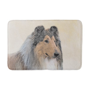 Tapis De Bain Collie (Rough) Peinture - Cute Original Chien Art