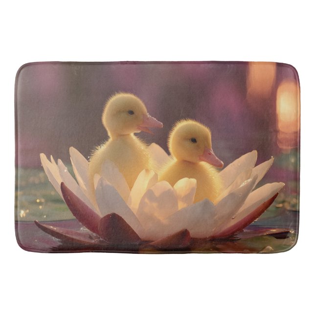 Tapis De Bain Colliers adorables dans une fleur de lys d'eau (Devant)