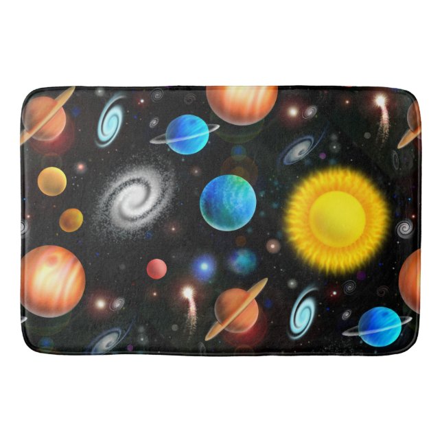 Tapis de bain coloré de l'espace d'astronomie (Devant)