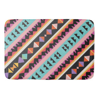Tapis De Bain Coloré rétro Motif rayé