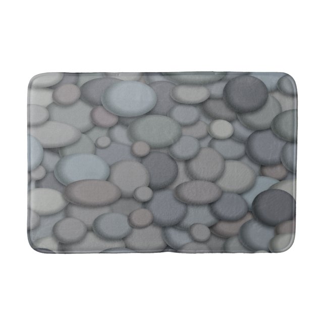 Tapis De Bain Colorée River Rock Pebbles Art (Devant)