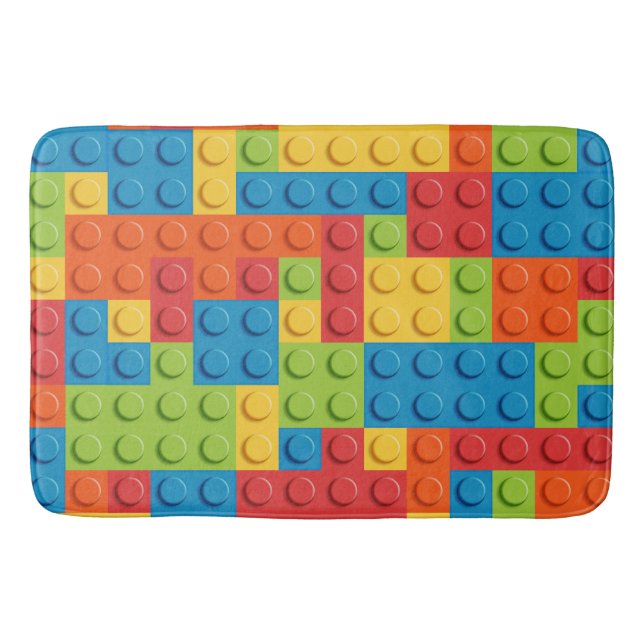 Tapis De Bain Colorful bricks kids pattern (Devant)