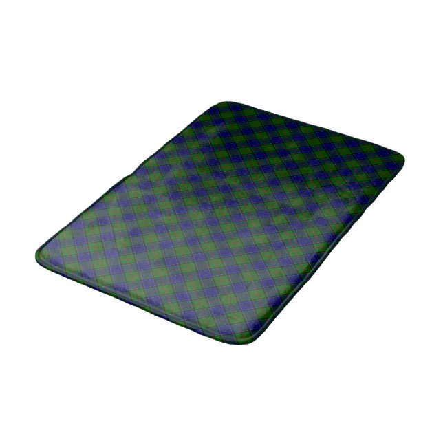 Tapis De Bain Colquhoun tartan bleu vert plaid (Angle)