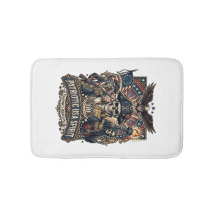 Tapis De Bain Commandant de crâne colonial patriotique Dark Patr