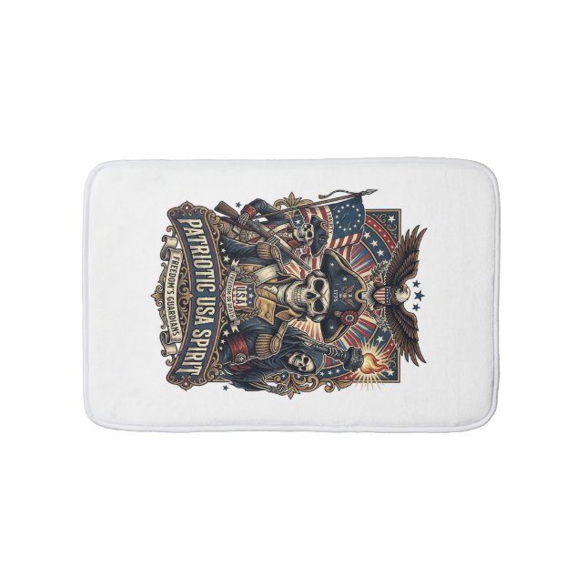Tapis De Bain Commandant de crâne colonial patriotique Dark Patr (Devant)